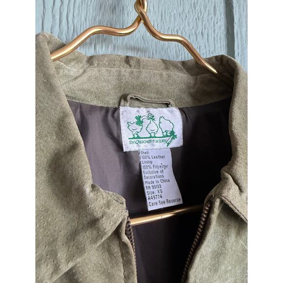 Vintage Suede Leather Fall, Autumn Zip Jacket, Women's XS - Picture 6 of 7